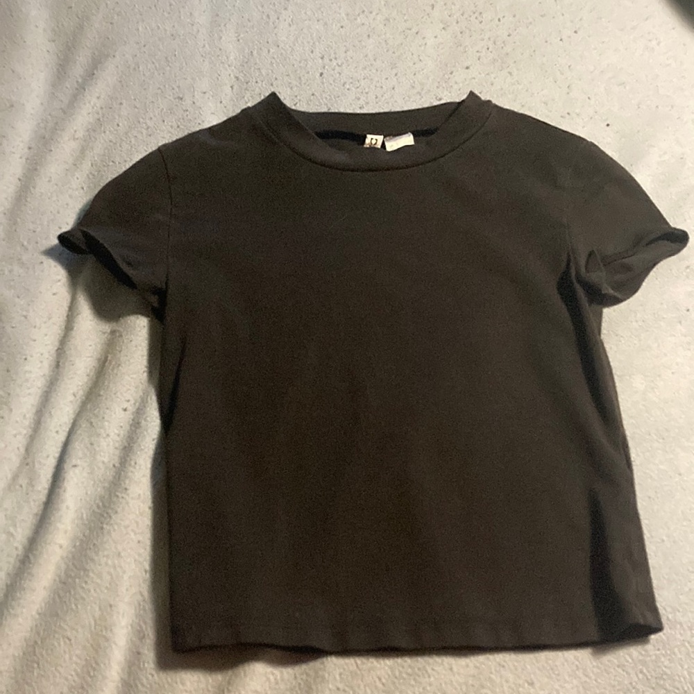 Black H&M Crop Top Tee